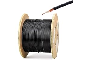 Superbat RG174 Coaxial Cable, 33ft (10M), Black, 50 Ohm, Low Loss, SMA, BNC, Fakra Connectors, for Radio, DIY Antenna, TV