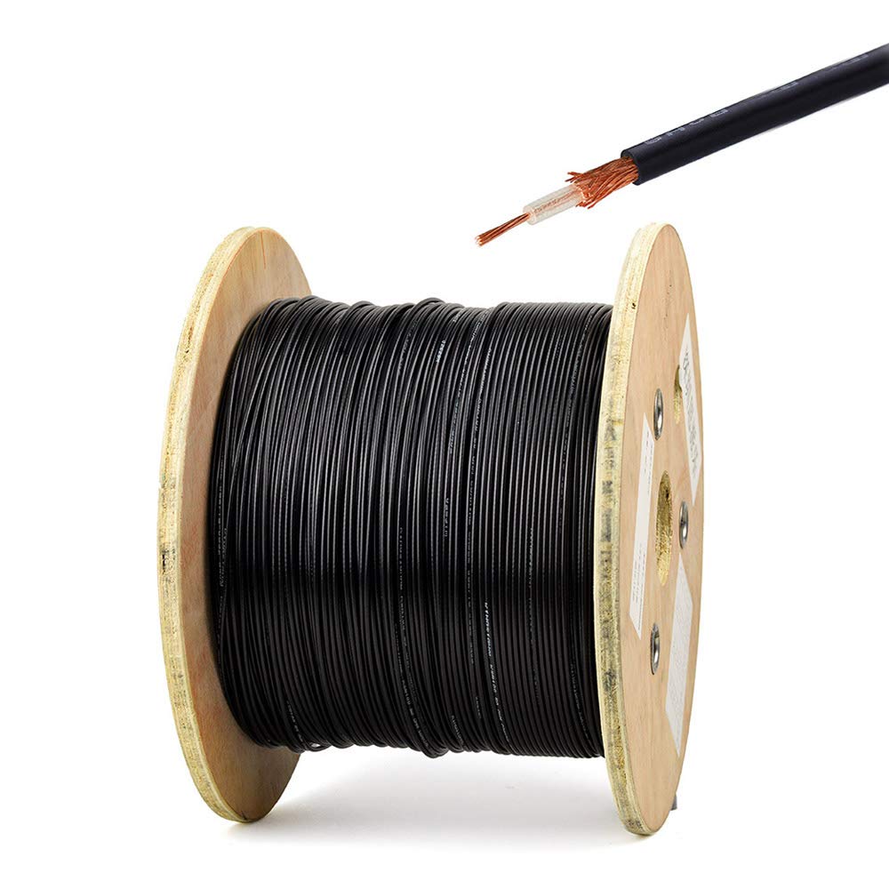 Superbat RG174 Coaxial Cable 10m/33FT 50ohm Thin WiFi Antenna Extension Cable Flexible Low Loss Wire Compatible with TS9 SMA BNC TNC N UHF Connector for Router Radio RF Device