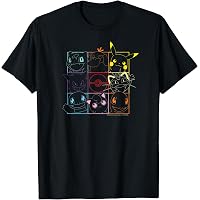Amazon.com: Pokemon Adult Unisex Black Grid T-Shirt : Clothing