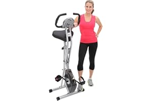 Exerpeutic Folding Exercise Bike, 8 Levels of Resistance Stationary Bike, Bluetooth tracking & Tablet Holder options available