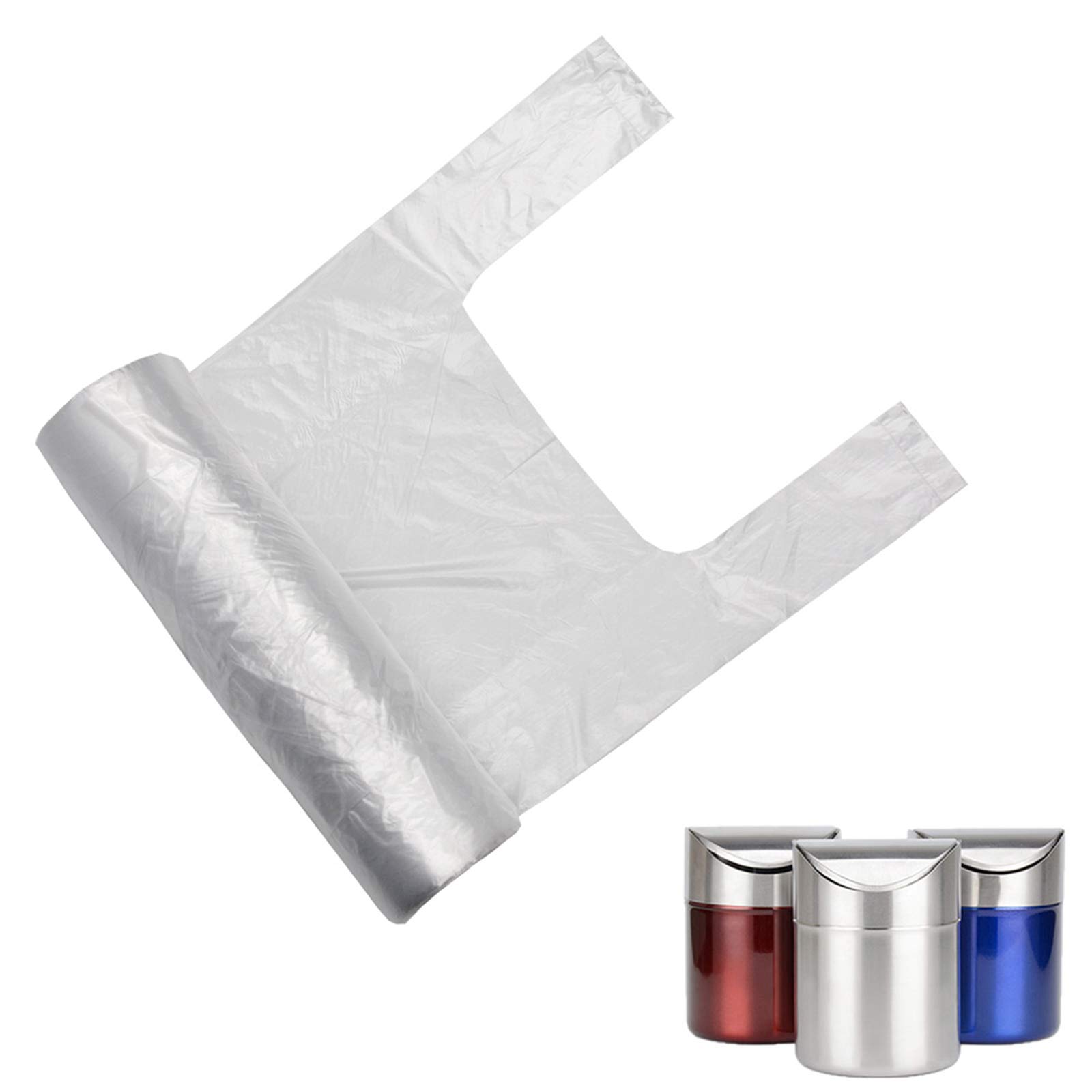 Mini Trash Can with Lid, Brushed Stainless Steel Small Tiny Mini Trash Bin Can, Mini Countertop Trash Cans for Desk Car Office Kitchen, Swing Top Trash Bin 1.5 L/0.40 Gal (Trash Bag)