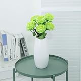 Tifuly 12 PCS Artificial Roses 50cm Silk Long Stem Bouquet Green view 3