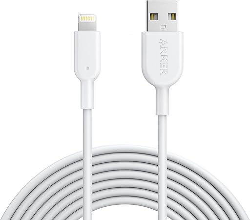 Amazon Com Anker Iphone Charger Cable Powerline Ii Lightning Cable 10ft Durable Cable Mfi Certified For Iphone X 8 8 Plus 7 7 Plus 6 6 Plus 5s White Ipad 8 And More Industrial Scientific
