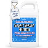 GEODE Carpet Cleaner Solution for Machines - Enzyme Carpet Cleaner &amp; Deodorizer for Deep Cleaning, Pet Stain &amp; Odor Remover, Non-Toxic Concentrated Carpet Shampoo, Made in USA (128 Oz)