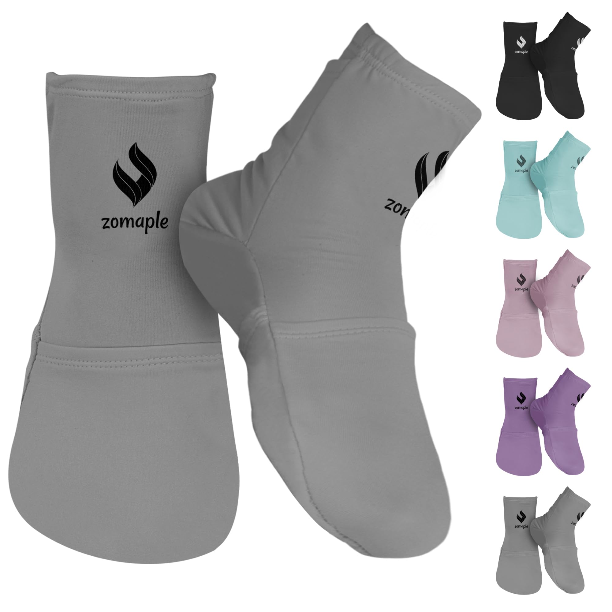 Photo 1 of Zomaple Cold Therapy Socks for Women - Perfect Ice Pack Cooling Socks for Plantar Fasciitis, Neuropathy, Chemotherapy Recovery, Arthritis, Ankle & Heel Pain Relief (Grey, Large 11-13)