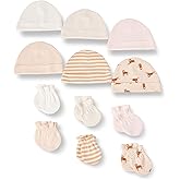 Amazon Essentials Unisex Babies' 12-Piece Hats and Mittens Set