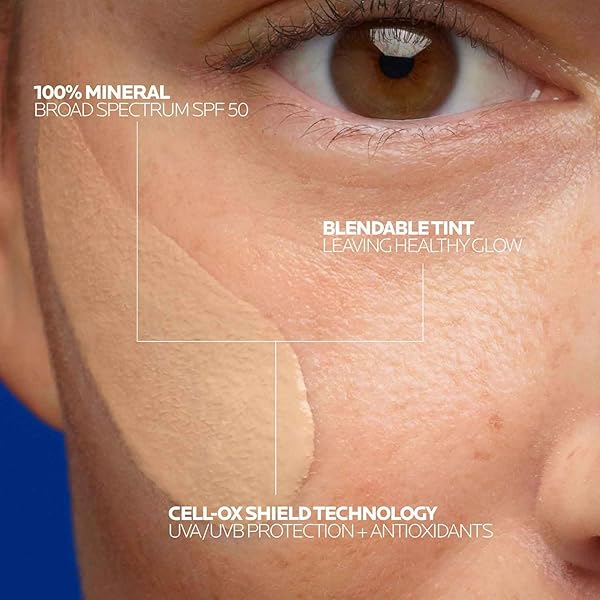 LA ROCHE-POSAY ANTHELIOS TINTED SUNSCREEN SPF 40+, BROAD SPECTRUM SPF + ANTIOXIDANTS, TITANIUM DIOXIDE & ZINC OXIDE SUNSCREEN, 4 FLEXIBLE SHADES WITH NO WHITE CAST, OIL FREE & OXYBENZONE FREE