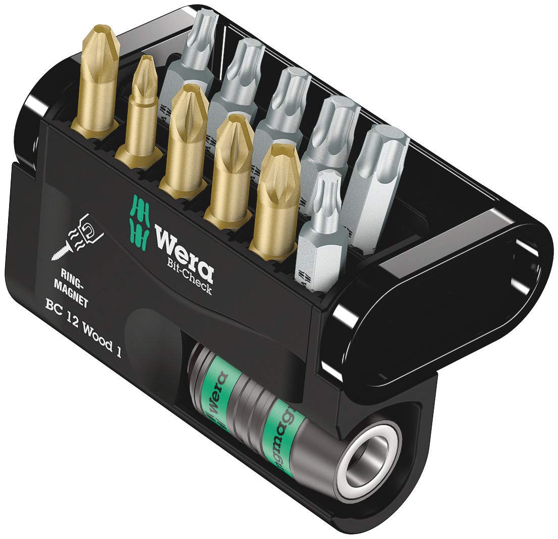 Wera 05057423001 Bit-Check 12 Wood 1 Bit Set (12-Piece)