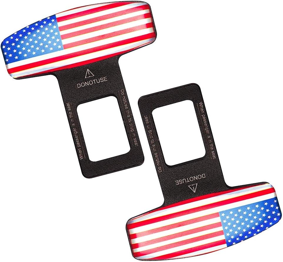 Car Seat Belt Clip, Universal Seat Belt Buckle Auto Metal Seat Belts Clip 2 Pack: Automotive