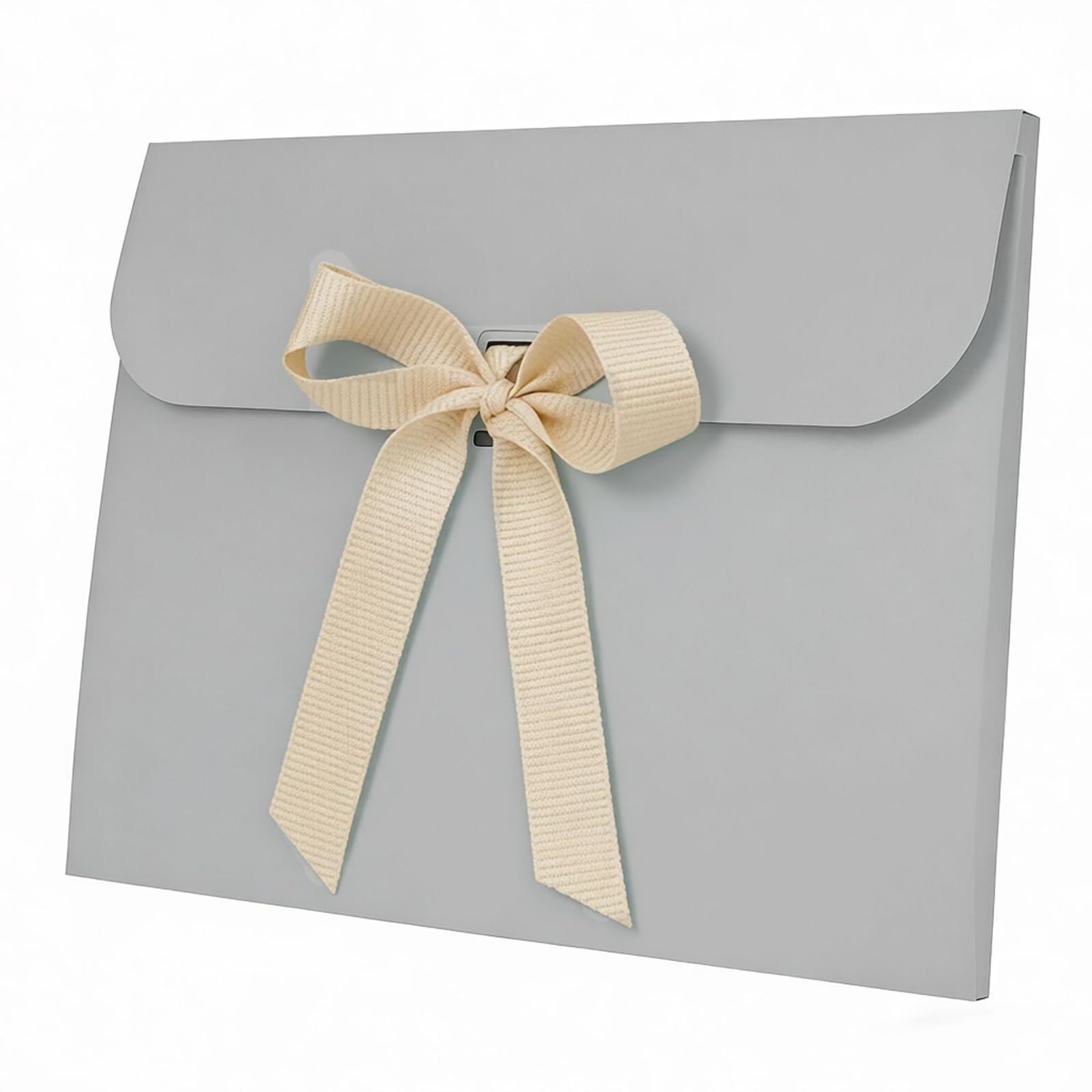 10 Pack Vintage Bow Envelope Gift Invitations with Ribbon - Large Thick Envelopes for Wedding, Birthday, Bridal Shower, Graduation