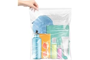 Large 3.5 Gallon Plastic Zipper Storage Bags, 16x19 Inches Clear Reclosable Storage Bags 10Pieces