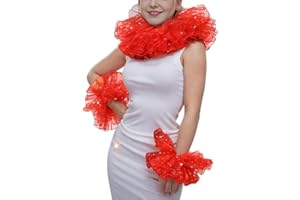 RUNRAYAY Vintage Lace Ruffled Collar Lace Gloves Clown Costume Accessories Detachable Neck Ruffle Collar Lolita Sleeve Hallow