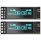 MakerFocus 2pcs I2C OLED Display Module 0.91 Inch