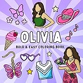 Olivia Bold & Easy Coloring Book: For the ultimate fans! Featuring Bold and Easy and Simple Designs for Relaxation (Fan coloring)