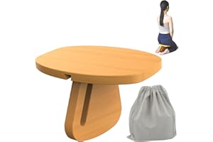 HOSUKU Portable Meditation Stool - Pine Wood Prayer Bench, Ergonomic Meditation Chair, Ideal Yoga Stool for Comfort and Stability - Perfect for Meditation, Yoga, and Outdoor Use