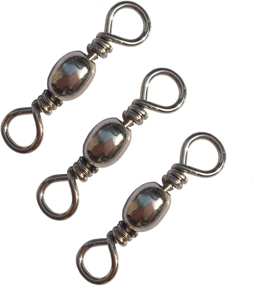 100pcs Fishing Barrel Swivel Extra Strong Ball Bearing