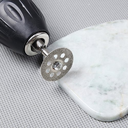 Diamond Cutting Disc, Dayree 10pcs 22mm Mini Cut Off Wheel with Mandrel & Screwdriver for Dremel Rotary Tools Gemstones Glass Cutting Disks - Thumbnail 2