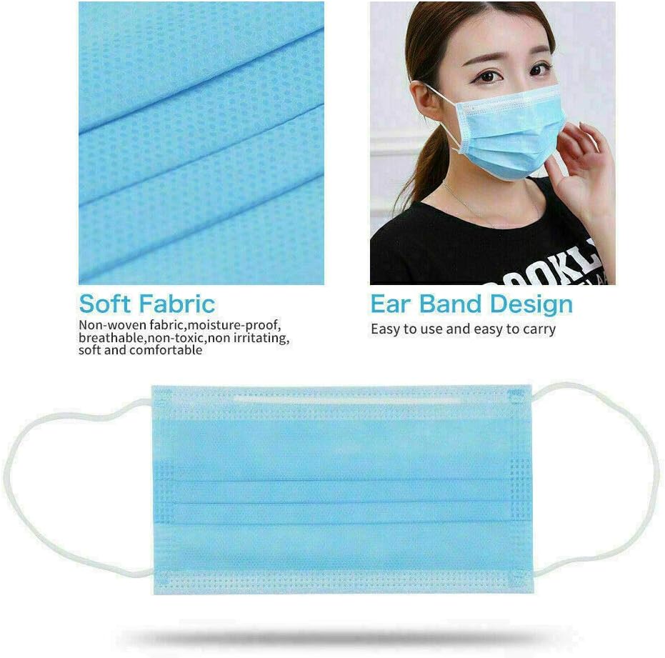 Disposable Face Masks,Anti-Dust Masks Pack of 50/Box: Health & Personal Care