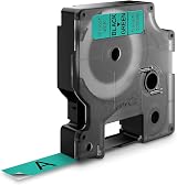 Dymo Authentic D1 Labels Black on Green Tape 12 mm x 7 m for LabelManager view 4