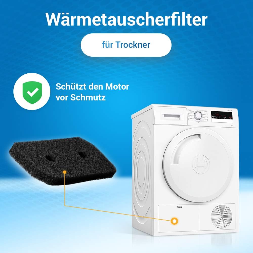 Foam Filter 228 x 128 mm such as Bosch 12007650 Socket Filter for Tumble Dryers, 1 Filter - Image 3