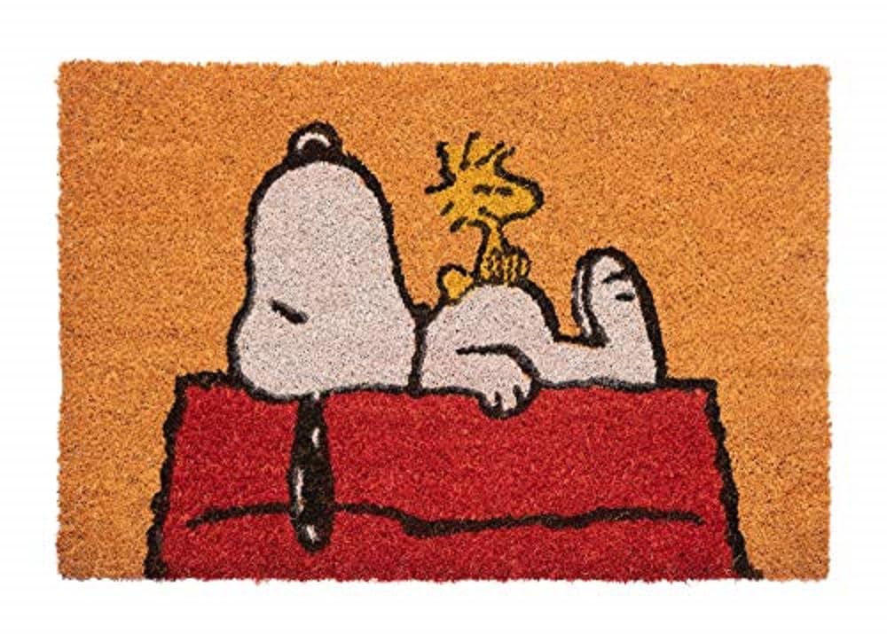 Grupo Erik Door Mat - Snoopy Merchandise | 15.7 x 23.6 inches - 40 x 60 cm Coco Coir, Coconut Coir, Indoor & Outdoor Door Mat | Peanuts Snoopy Gifts For Dog Lovers