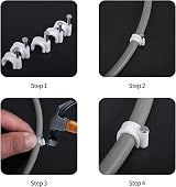Abnii Cable Clips 400 Pcs 4 Size Steel Nail White Round Cable Holder view 5