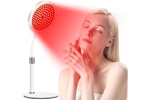 DEVOWELLTE Red Light Therapy with Base, Upgrated 3-in-1 Chip Designed Infrared Light Therapy Lamp, 100 LEDs 660nm＆850nm Deep Red Light Therapy Lamp for Body