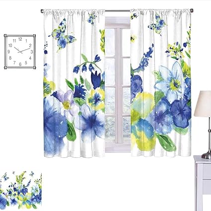 Amazon Com Alisoso Yellow And Blue Curtains For Bedroo Spring