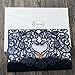 Wedding Invitation Card 50 pack, FOMTOR Laser cut Wedding Invitations Kit With Blank Printable Paper and Envelopes Navy Blue