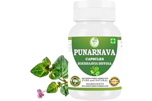 Morsan Healthcare Punarnava Capsules (Boerhaavia Diffusa) 500mg – 60 Veg Capsules | Herbal Wellness Supplement for Natural Kidney & Liver Support | Plant-Based Detox & Cleansing Formula | Pack of 1