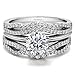 Sterling Silver Double Infinity Wedding Ring Guard Enhancer with Cubic Zirconia (0.49 ct. tw.)