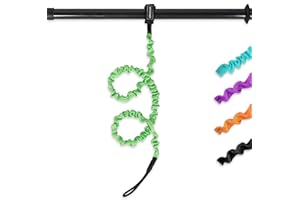 LINGVUM Kayak Paddle Leash Stretchable Coiled Rod Leash for Kayak, Paddleboard Paddle and Fishing Rod, 49"-75"