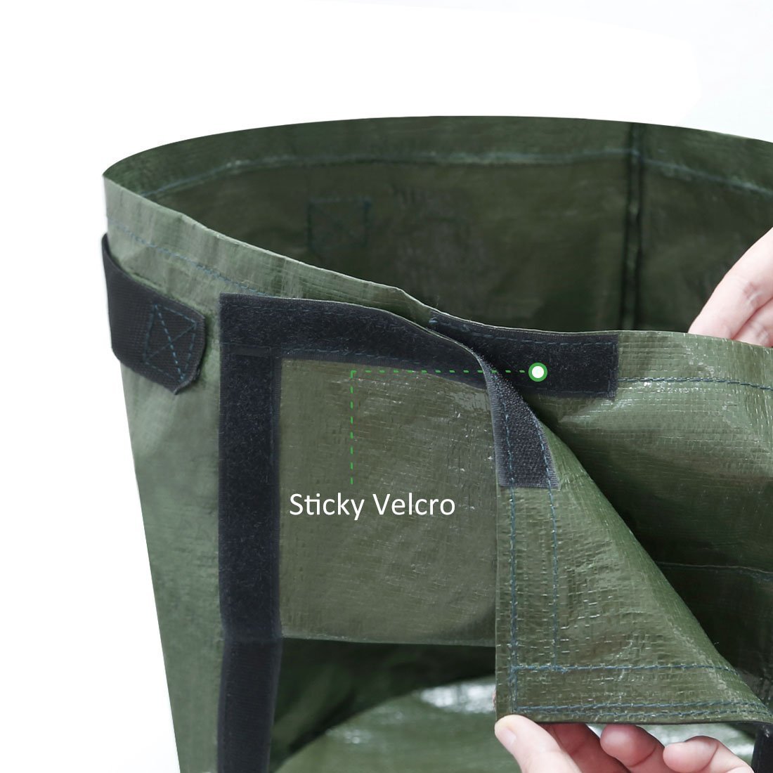 2 pcs Planter Bag,Gardening Spring Bucket ,Garden Waste Bag Gardening Trash Lawn Leaf Bag,Grow Bags,Gardening Bags, Pool Garden Leaf Waste Bag(10 gallon)