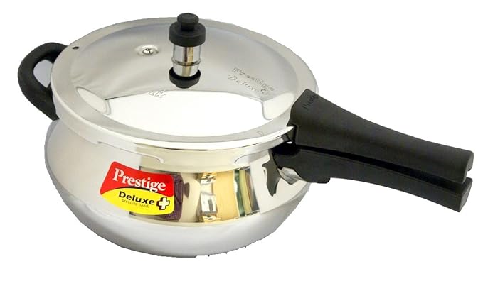 Prestige Deluxe Plus Junior Induction Base Stainless Steel Pressure Handi, 4.4 Litres (20140)