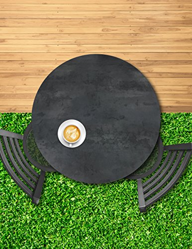 Holland Bar Stool Co. OD36RBlkStl 36" Diameter Black Steel, Season EnduroTop Indoor/Outdoor Table Top - Thumbnail 2