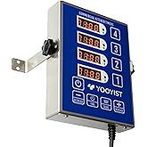 YOOYIST Commercial Kitchen Timer 4 Channel Digital Loud Alarm Cook Timer | 4 Independent Channels, Stainless Steel, Easy-to-Read LED Display for Restaurant