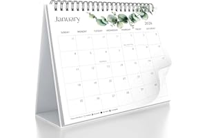 Calendarin Desk Calendar 2026-2027 for Canada Only, 18 Months Standing Calendar from Jan 2026 to June 2027, Canadian Holidays