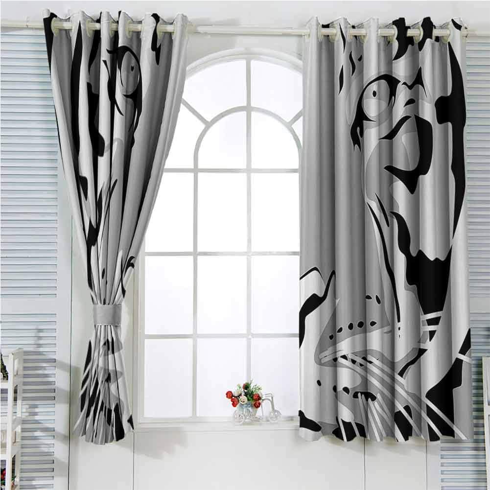Aishare Store Animal Room Darkening Blackout Curtains,Safari Wildlife
