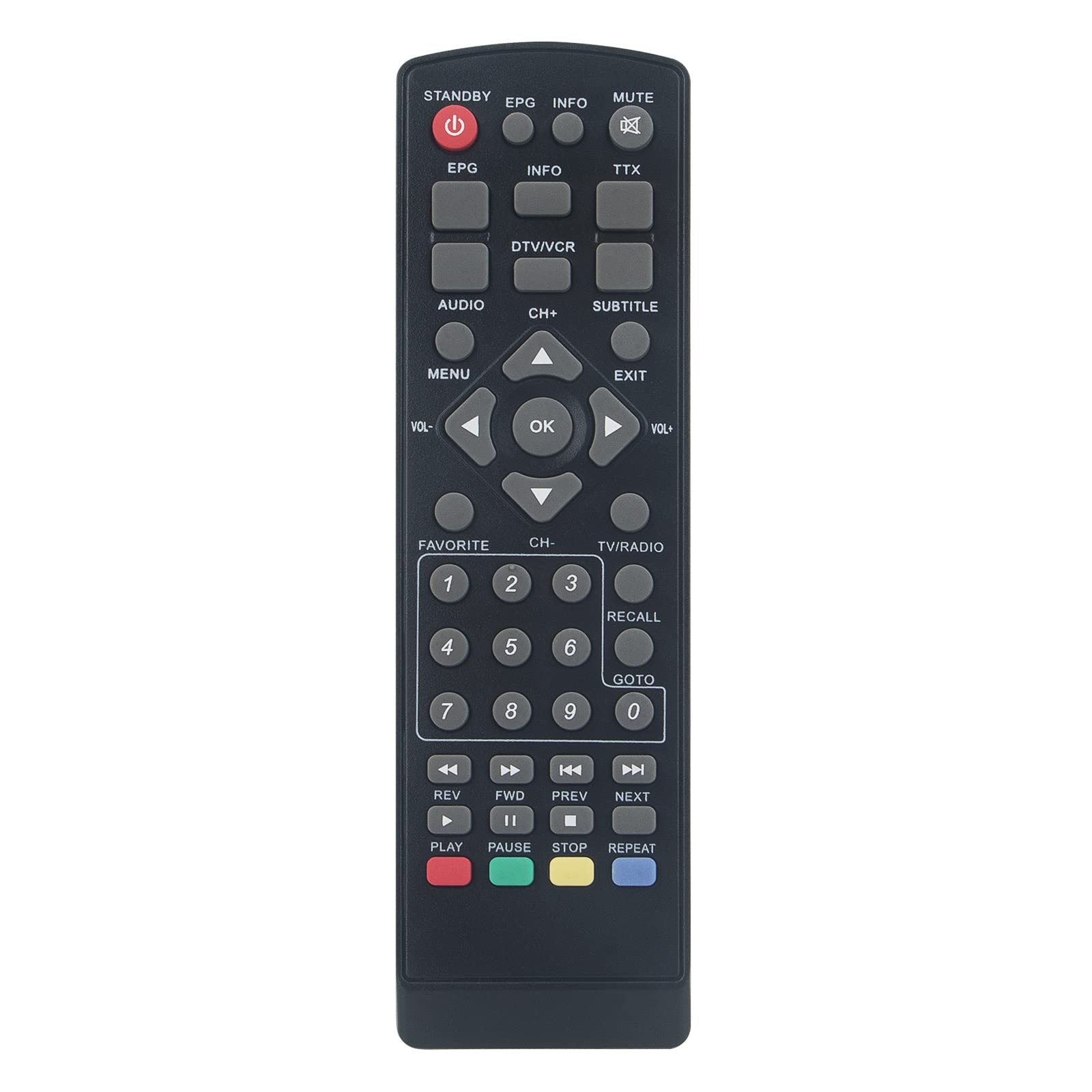 Replacement Remote Control Fit for UNITED High Definition Digital Set Top Box DVBT9070 Remote