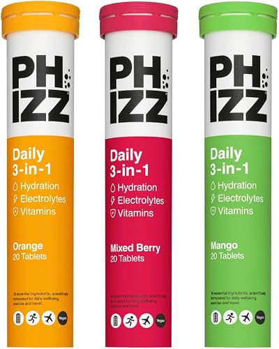 Phizz Electrolytes Multivitamin Hydration 60 Tablets 300g Mixed Flavour