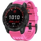 OUTVI 26mm Watch Band for garmin fenix 5x 6x 7x pro solar sapphire fenix 3 hr pro solar quickfit 26 watch bands for garmin epix 2 51mm D2 Descent Enduro 2 silicone men women sillicone