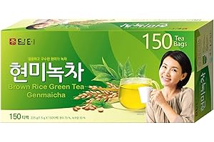 Damtuh Korean Brown Rice Green Tea – Roasted Genmaicha Blend, Nutty & Refreshing Flavor, 150 Tea Bags (1.5g each)