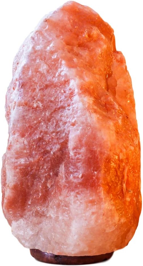 Authentic Himalayan Salt Lamp - Natural Pink Crystal Rock Natural Air Purifier with Negative Ion Glow Home Decor | Large 7-9 lbs,6-9" Height | Safety UL Listed Dimmer Switch