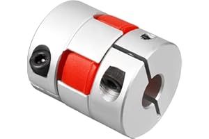TA-VIGOR 10mm to 14mm Shaft Coupling, L35 x D30 Flexible Clamp Jaw Shaft Coupling, Flexible Beam Shaft Coupler Joint Connector for 3D Printer,DIY Robots, CNC Machine,Motor Accessories