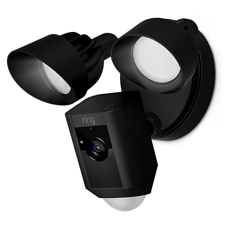 Ring Floodlight Cam | HD Sicherheitskamera mit Flutlicht, Gegensprechfunktion und Sirene, schwarz