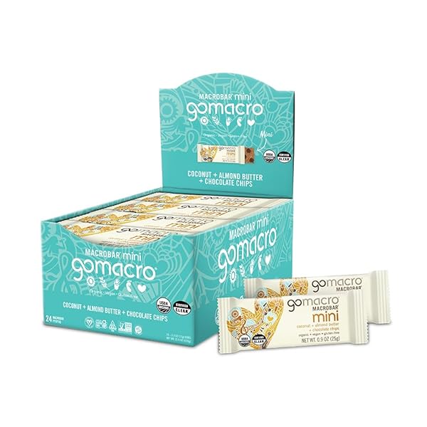 GOMACRO MACROBAR MINI ORGANIC VEGAN SNACK BARS –...