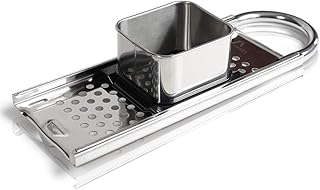Amazy Edelstahl Spätzlereibe – Die ideale Alternative zu Schaber und Hobel für selbstgemachte Spätzle und Knöpfle (für Töpfe mit Ø bis 30 cm)