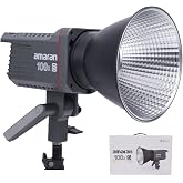 Aputure amaran 100x S Bi-Color LED Video Light, 100W Output, Bluetooth App Control, 9 Built-in Lighting Effects, DC/AC Power Supply, Ultra Silent Fan