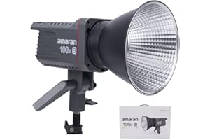 Aputure amaran 100x S Bi-Color LED Video Light, 100W Output, Bluetooth App Control, 9 Built-in Lighting Effects, DC/AC Power Supply, Ultra Silent Fan
