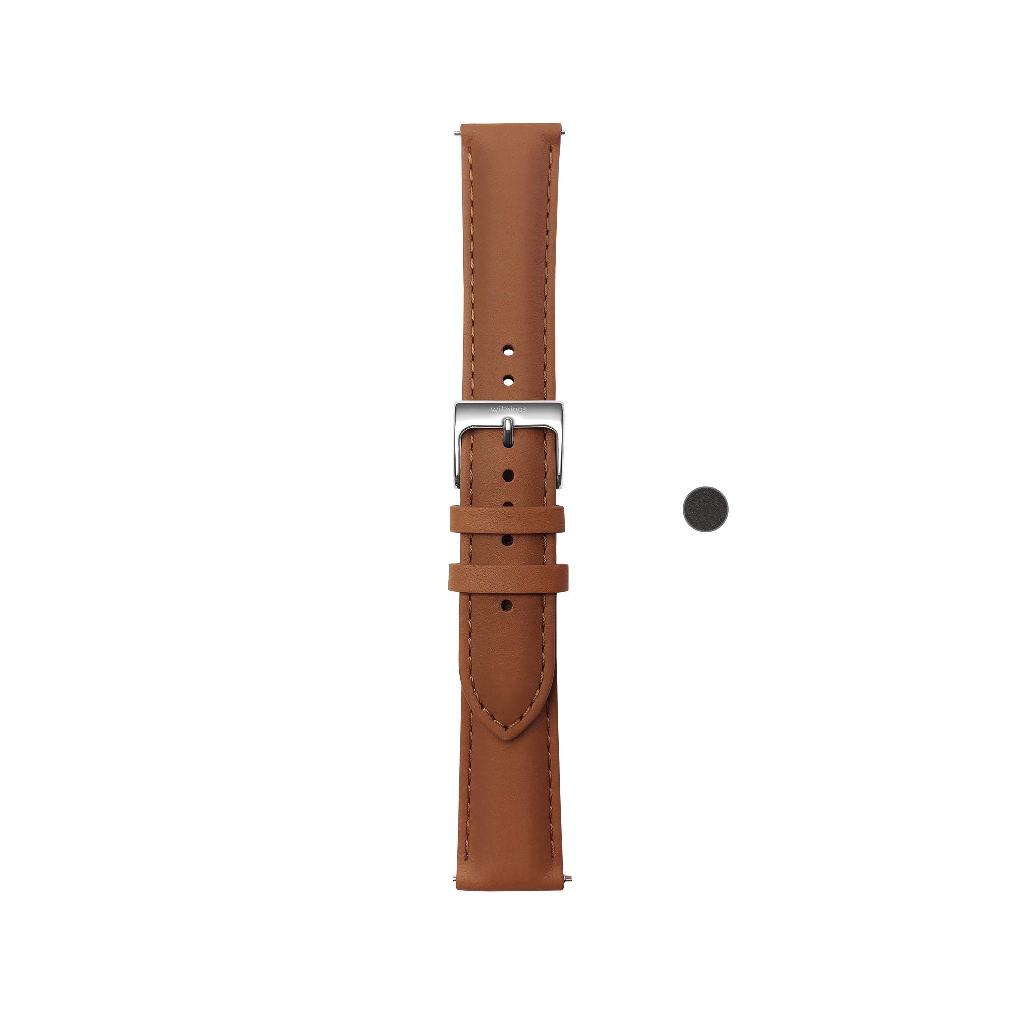 Withings Leather Wristband for ScanWatch, Steel HR, Steel HR Sport, Move ECG, Move and Steel [Amazon Exclusive]